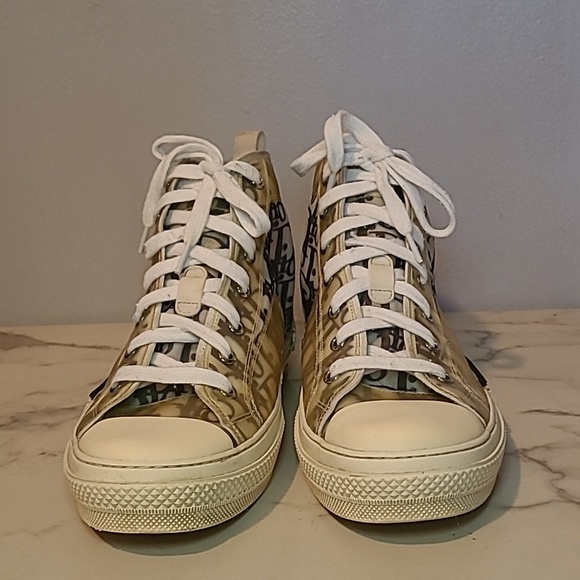 Christian Dior B23 League HighTop Oblique Patchwork White Black Sneakers Mens 7 main image 14